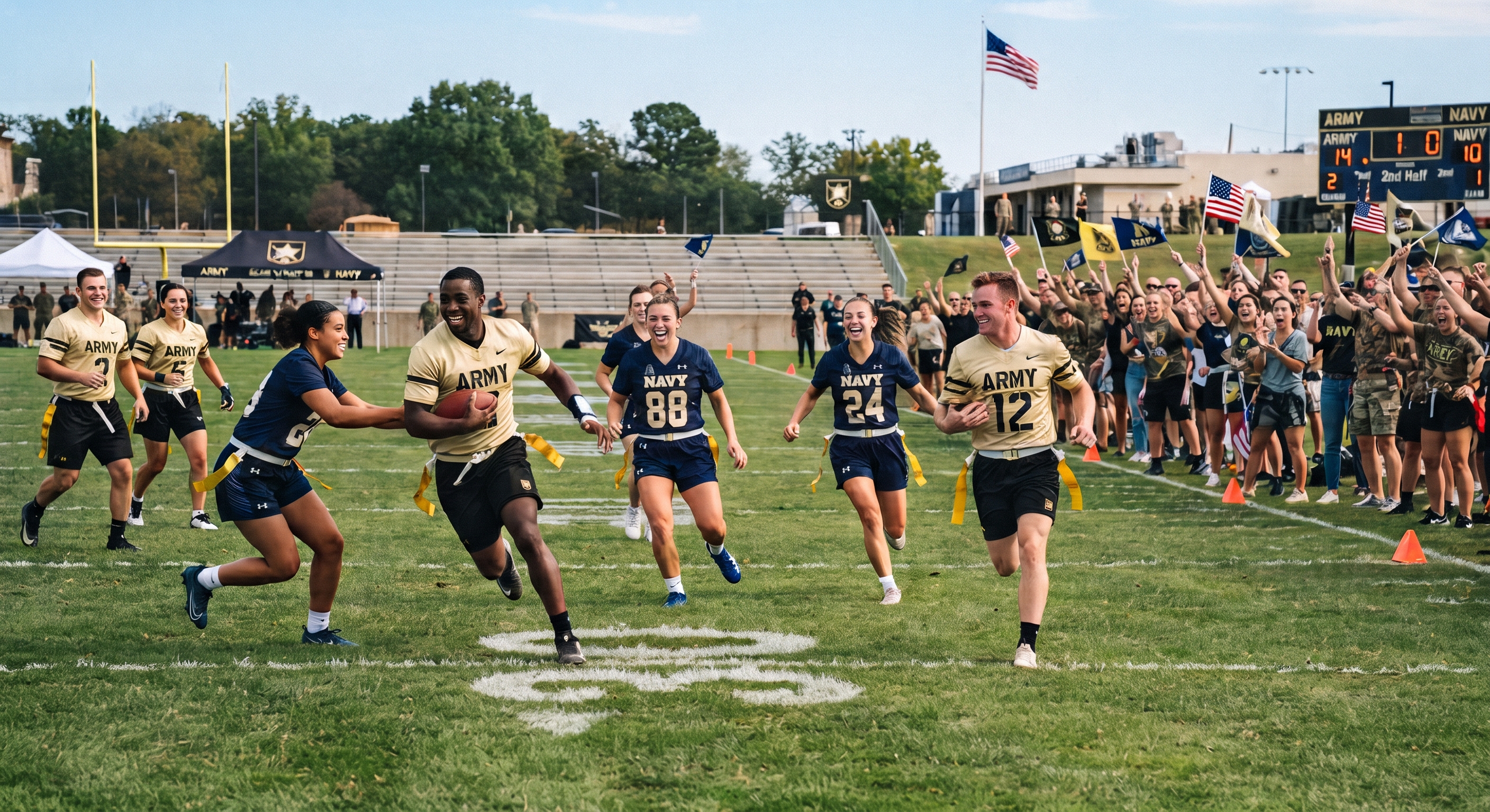 Flag football at the Patriots Protect Games 2027 — Washington, DC, July 4